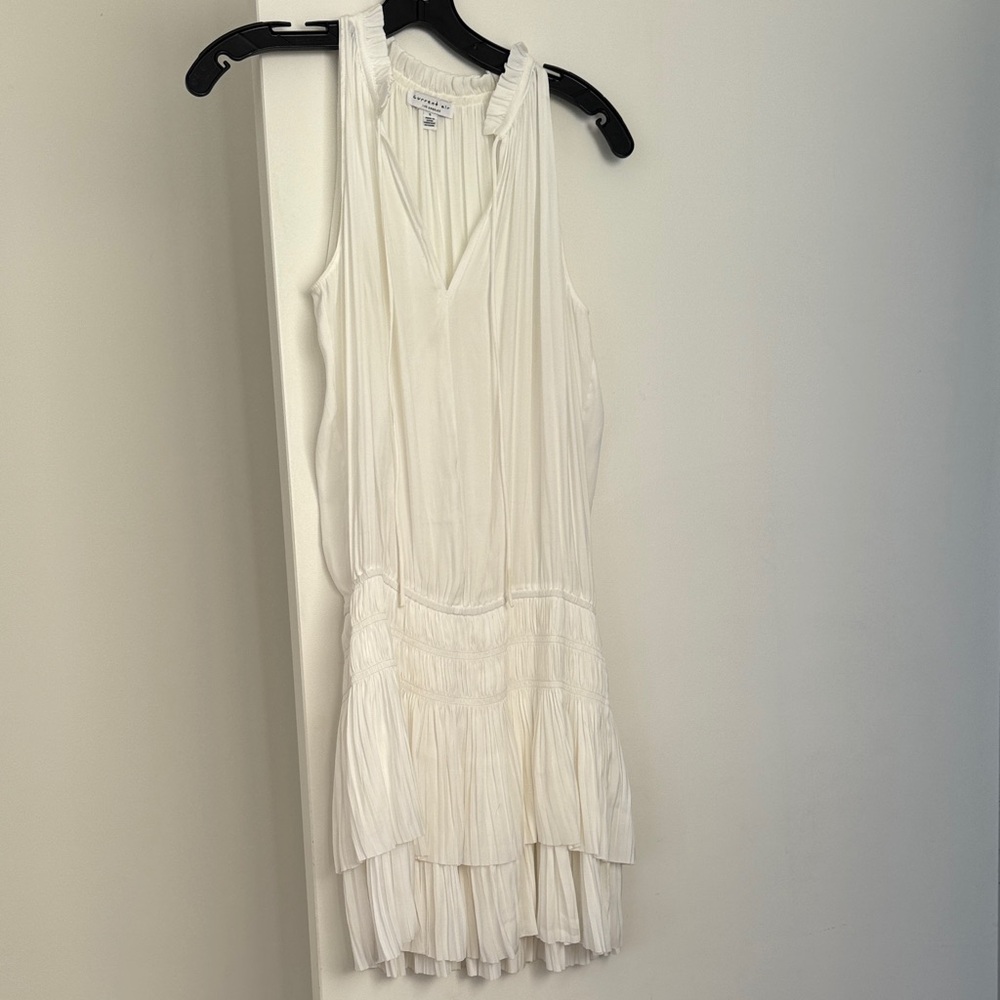 Anthropologie White silk Sleeveless Dress